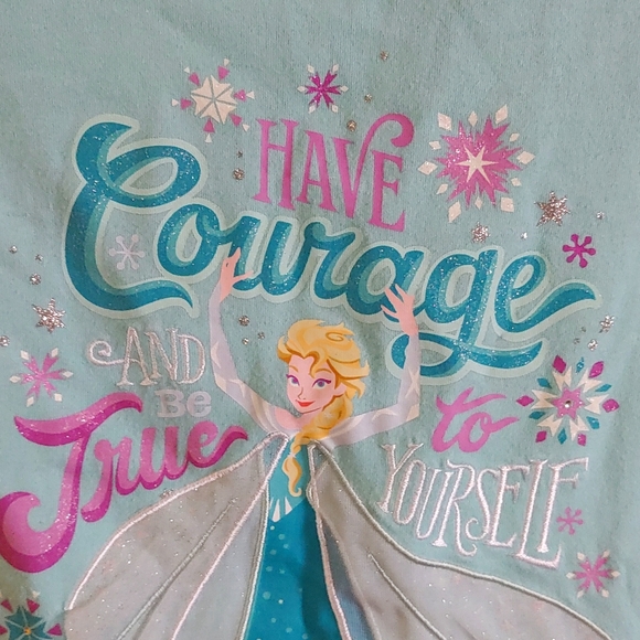 Summer💲2/$20 - Disney Frozen Sparkly Elsa Top - Picture 3 of 5